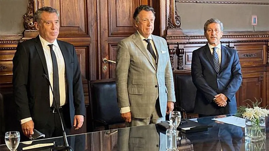 Imagen de archivo de los jueces Dalla Vía, Corcuera y Bejas que integran la Cámara Nacional Electoral. Imagen de archivo de los jueces Dalla Vía, Corcuera y Bejas que integran la Cámara Nacional Electoral.